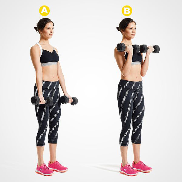 Bài tập Dumbbell Bicep Curl giúp bạn phát triển cơ bắp tay trước cực tốt