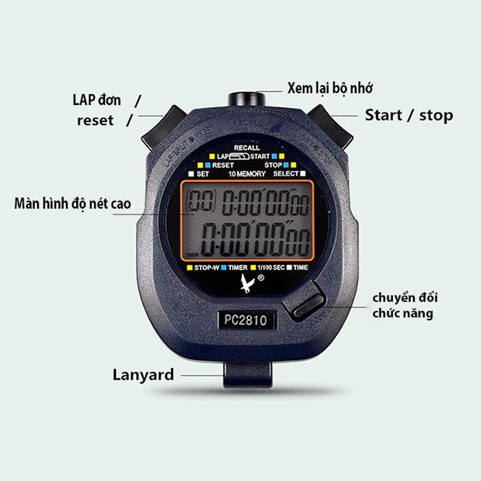 Đồng hồ bấm gi&acirc;y PC2810