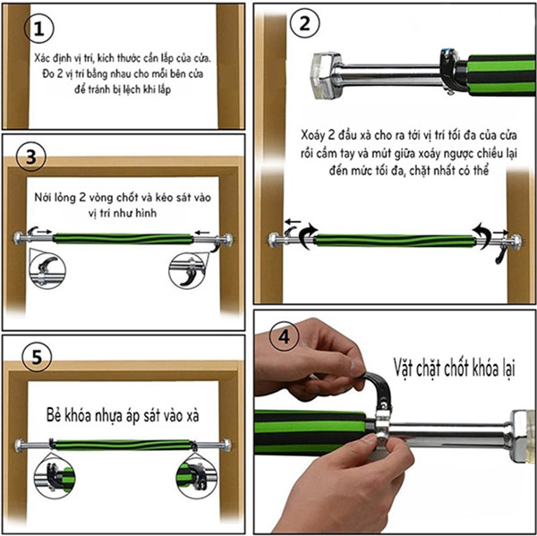 Cách lắp xà đơn gắn cửa