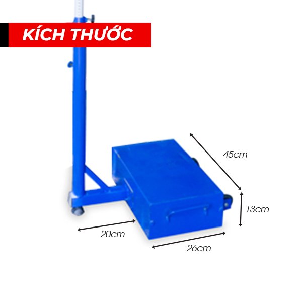 Kích thước trụ cầu lông đa năng