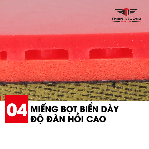 Lớp bọt biển giữa mặt vợt và cốt vợt Huieson X 6 sao