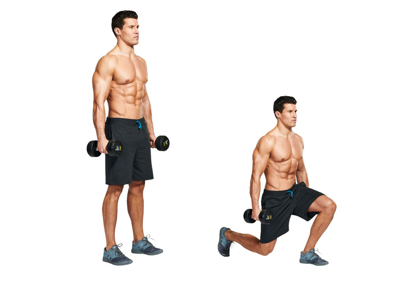 Bài tập Lunges phát triển cơ bắp đùi và mông
