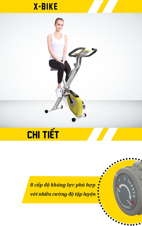 Cấu tạo xe đạp tập X-Bike