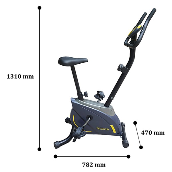 Kích thước xe đạp tập Techgym HQ-02