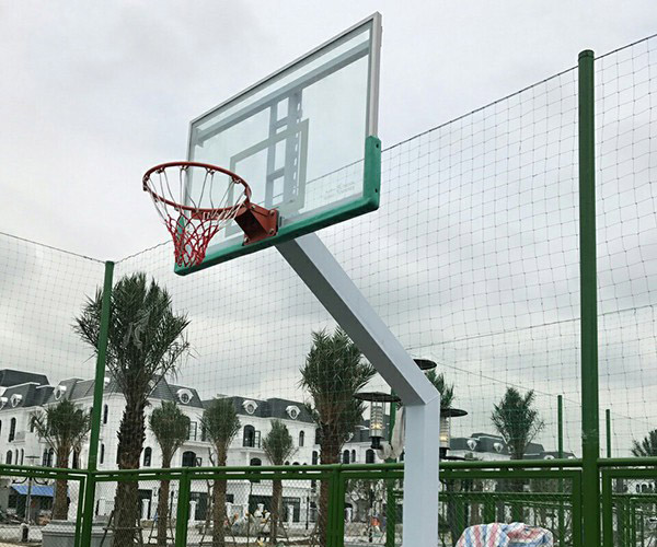 Trụ bóng rổ cố định bảng kính cường lực dùng cho trường học !