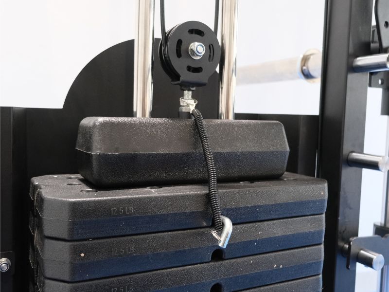 Bộ đĩa tạ đi kèm giàn tạ có tổng trọng lượng là 68kg